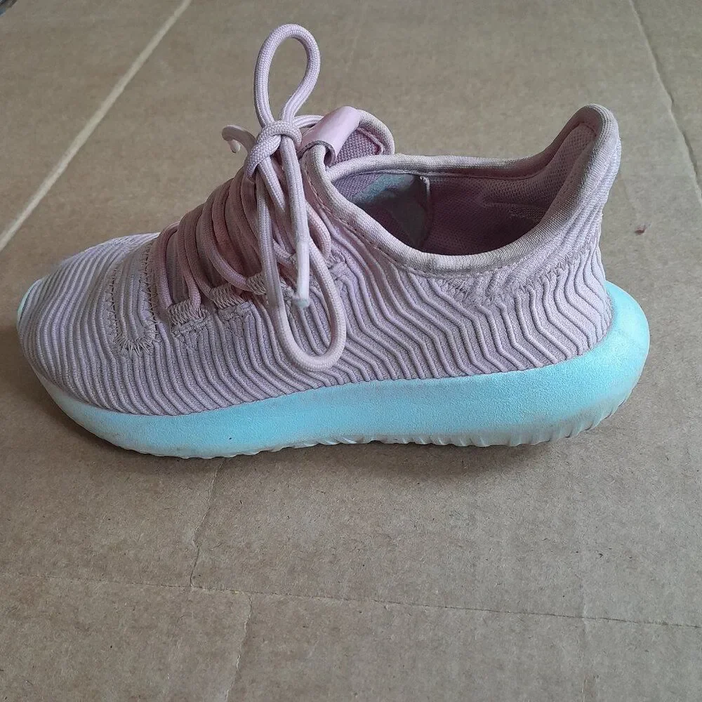 Adidas Women's Pink and White Athletic Sneakers Size 3.5